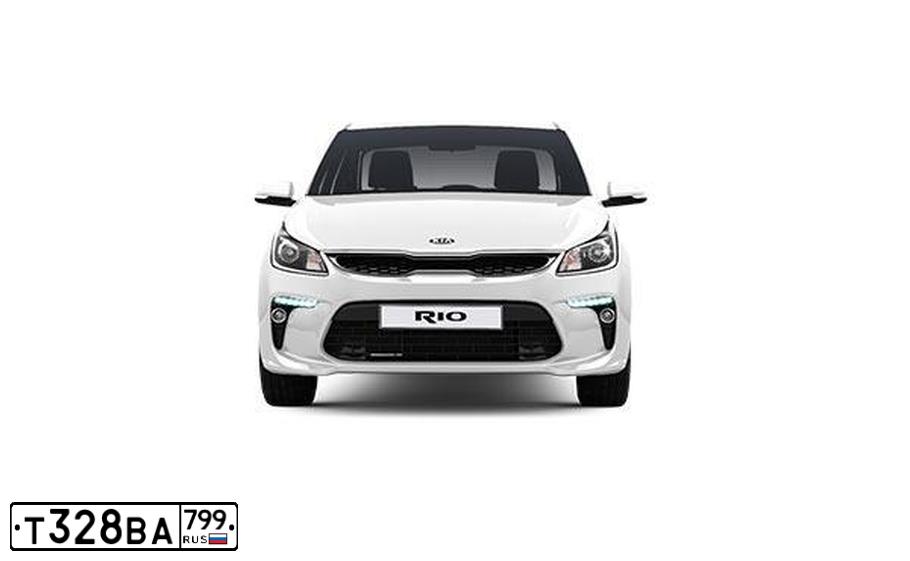 Фото автомобиля KIA RIO, 2017 — госномер Т328ВА799. Цвет: Белый