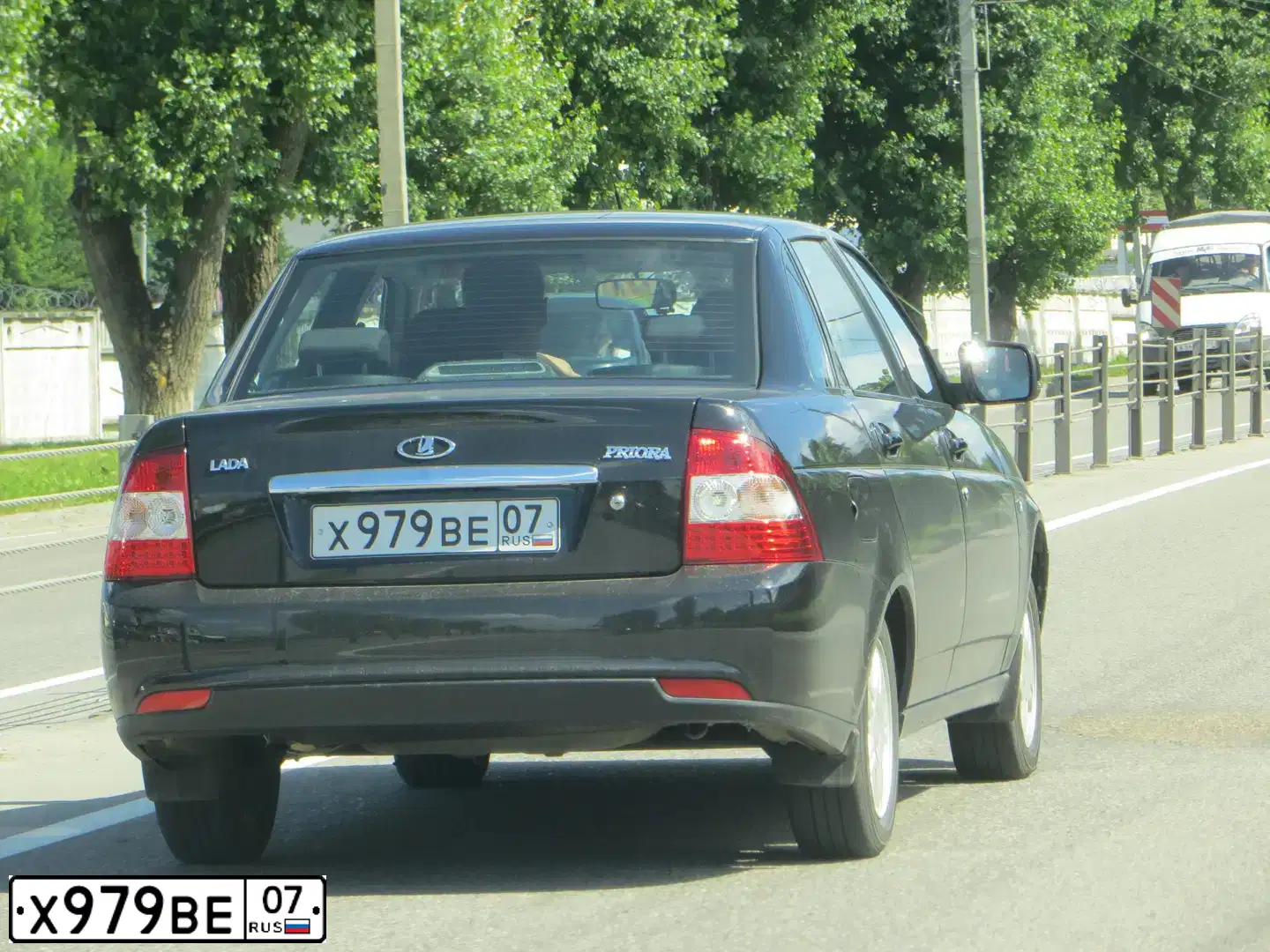Фото автомобиля LADA PRIORA, 2014 — госномер Х440МО07. Цвет: Сине-Черный