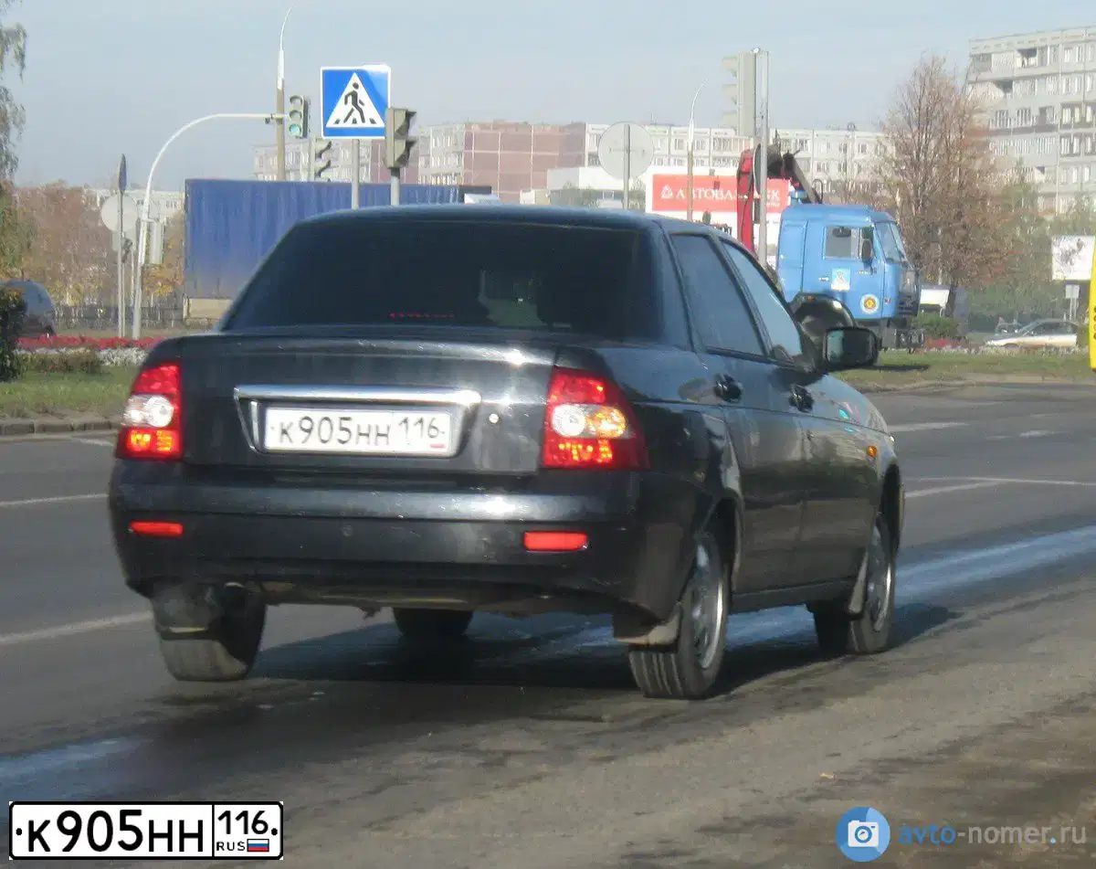 Фото автомобиля LADA 2170 PRIORA, 2008 — госномер К905НН116. Цвет: ГРАФИТОВЫЙ МЕТАЛЛИК