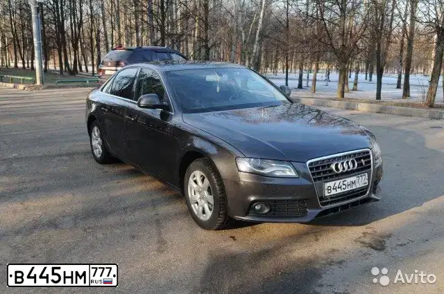 Фото автомобиля AUDI A4, 2008 — госномер В445НМ777. Цвет: ЧЕРНО-СЕРЫЙ