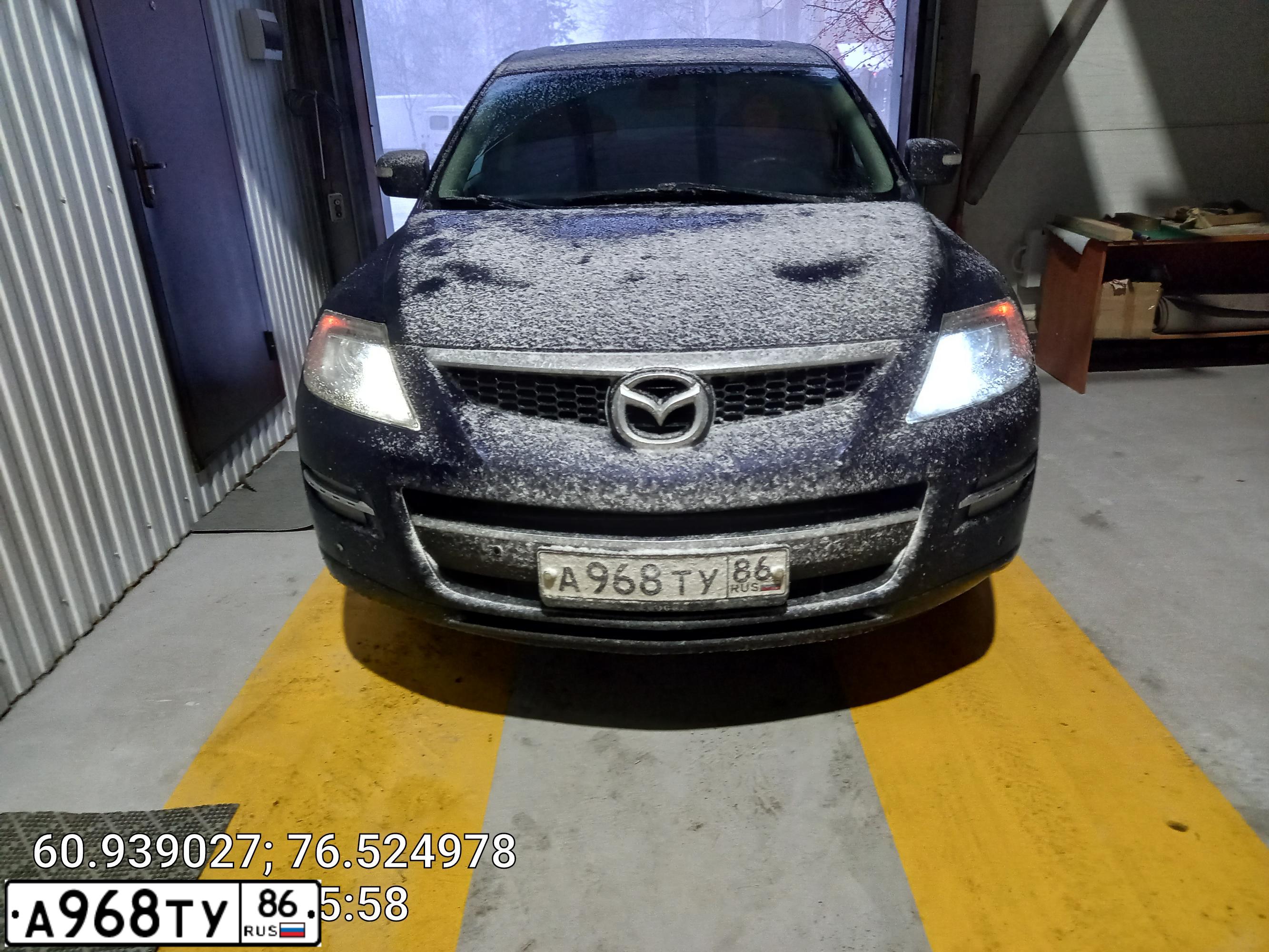 Фото автомобиля MAZDA CX-9, 2008 — госномер А968ТУ86. Цвет: Темно-синий