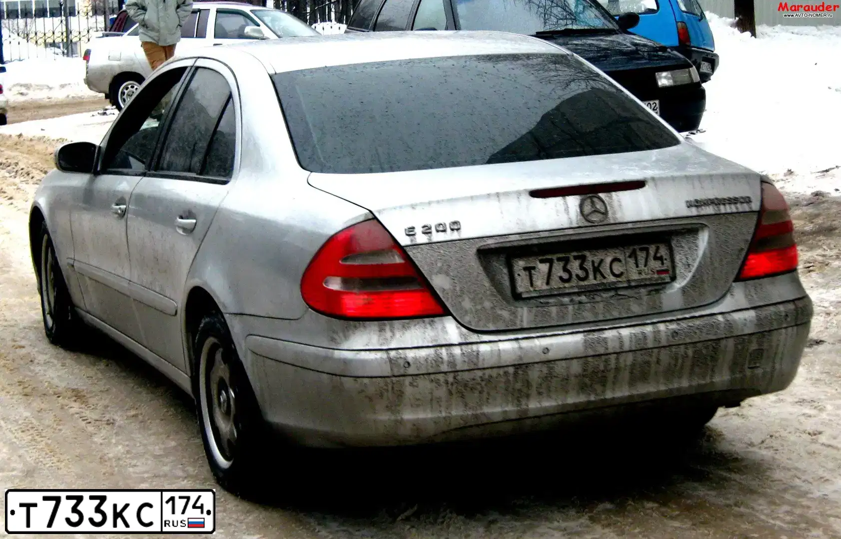 Фото автомобиля MERCEDES E-KLASSE, 2003 — госномер Т340ЕТ174. Цвет: СЕРЫЙ