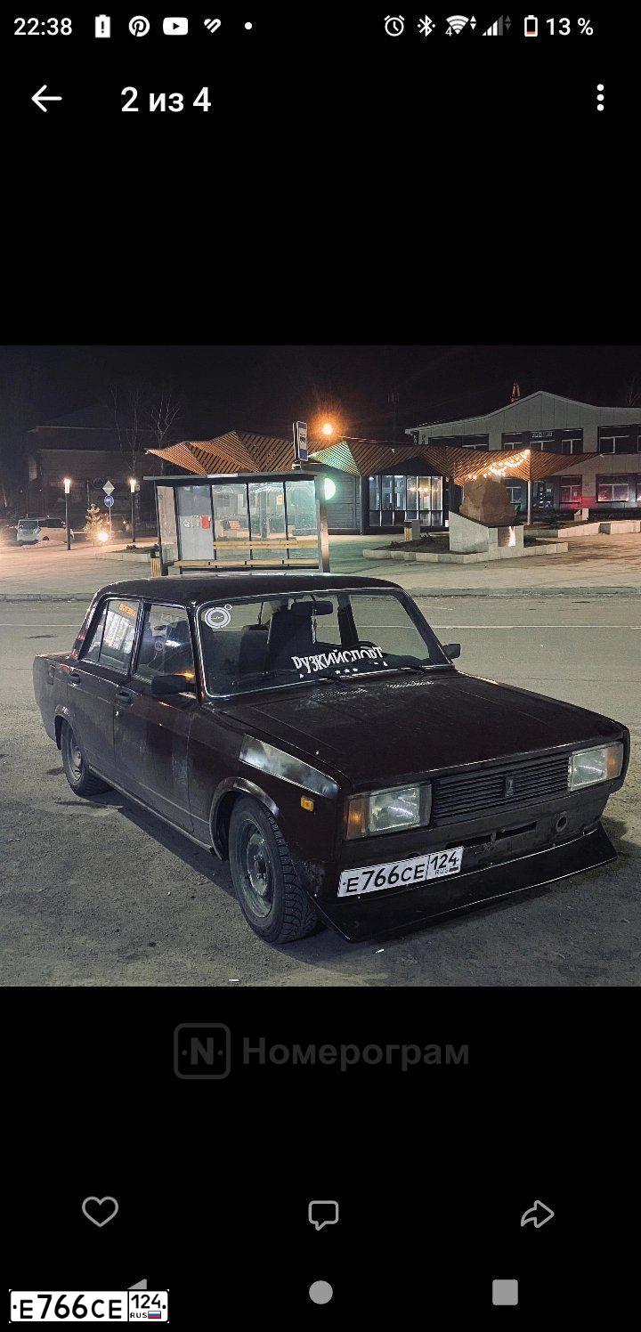Фото автомобиля LADA 2105 LADA, 2007 — госномер Е766СЕ124. Цвет: Красный