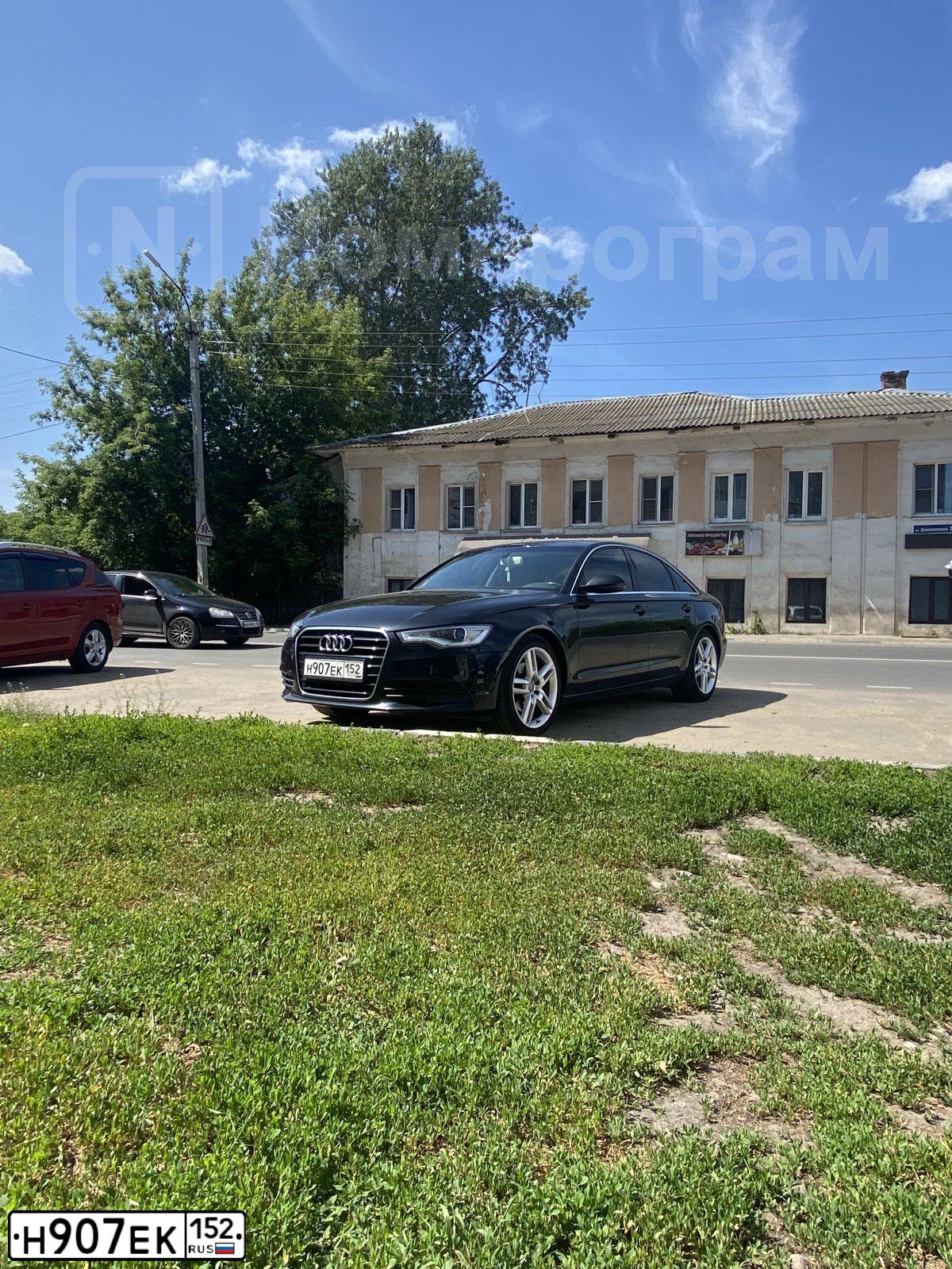 Фото автомобиля АУДИ A6, 2012 — госномер Н465УН33. Цвет: ЧЕРНЫЙ