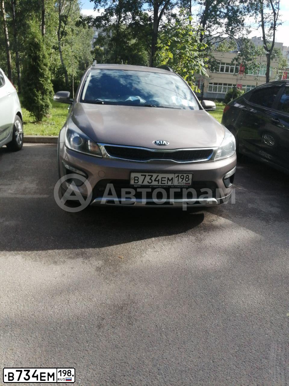 Фото автомобиля KIA RIO, 2018 — госномер В734ЕМ198. Цвет: СВЕТЛО-КОРИЧНЕВЫЙ