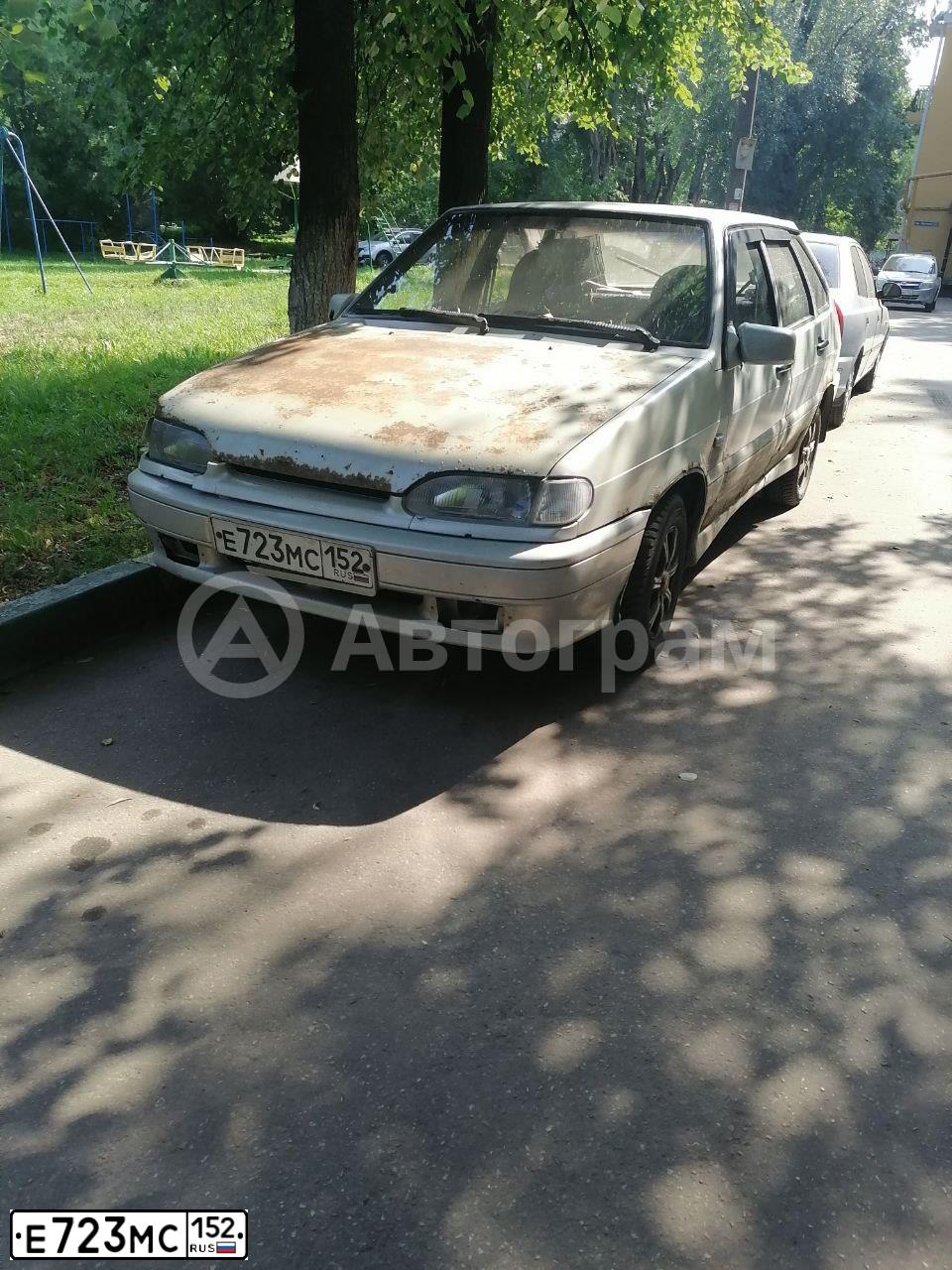 Фото автомобиля LADA 2114 SAMARA, 2004 — госномер Е723МС152. Цвет: СВЕТЛО-СЕРЫЙ