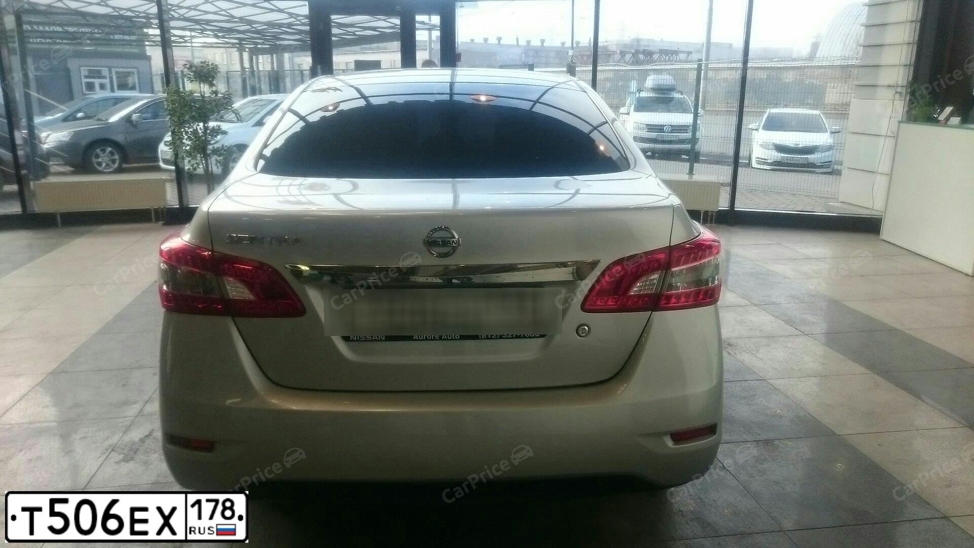 Фото автомобиля NISSAN SENTRA/LUCINO/, 2014 — госномер Т506ЕХ178. Цвет: Серебристый