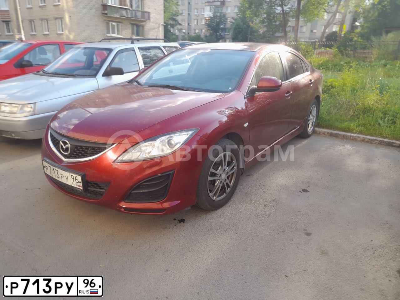 Фото автомобиля МАЗДА 6, 2010 — госномер Т429КХ196. Цвет: Красный