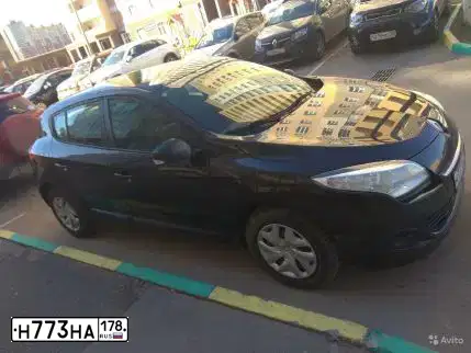 Фото автомобиля RENAULT MEGANE, 2012 — госномер К517СН750. Цвет: ЧЕРНЫЙ