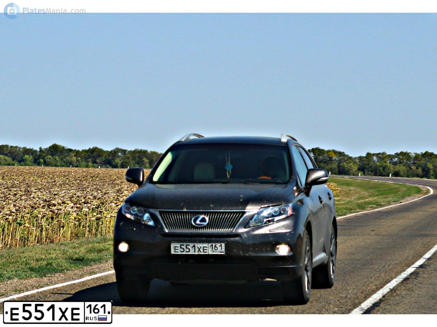Фото автомобиля LEXUS RX, 2010 — госномер Е007МК93. Цвет: ТЕМНО-СЕРЫЙ