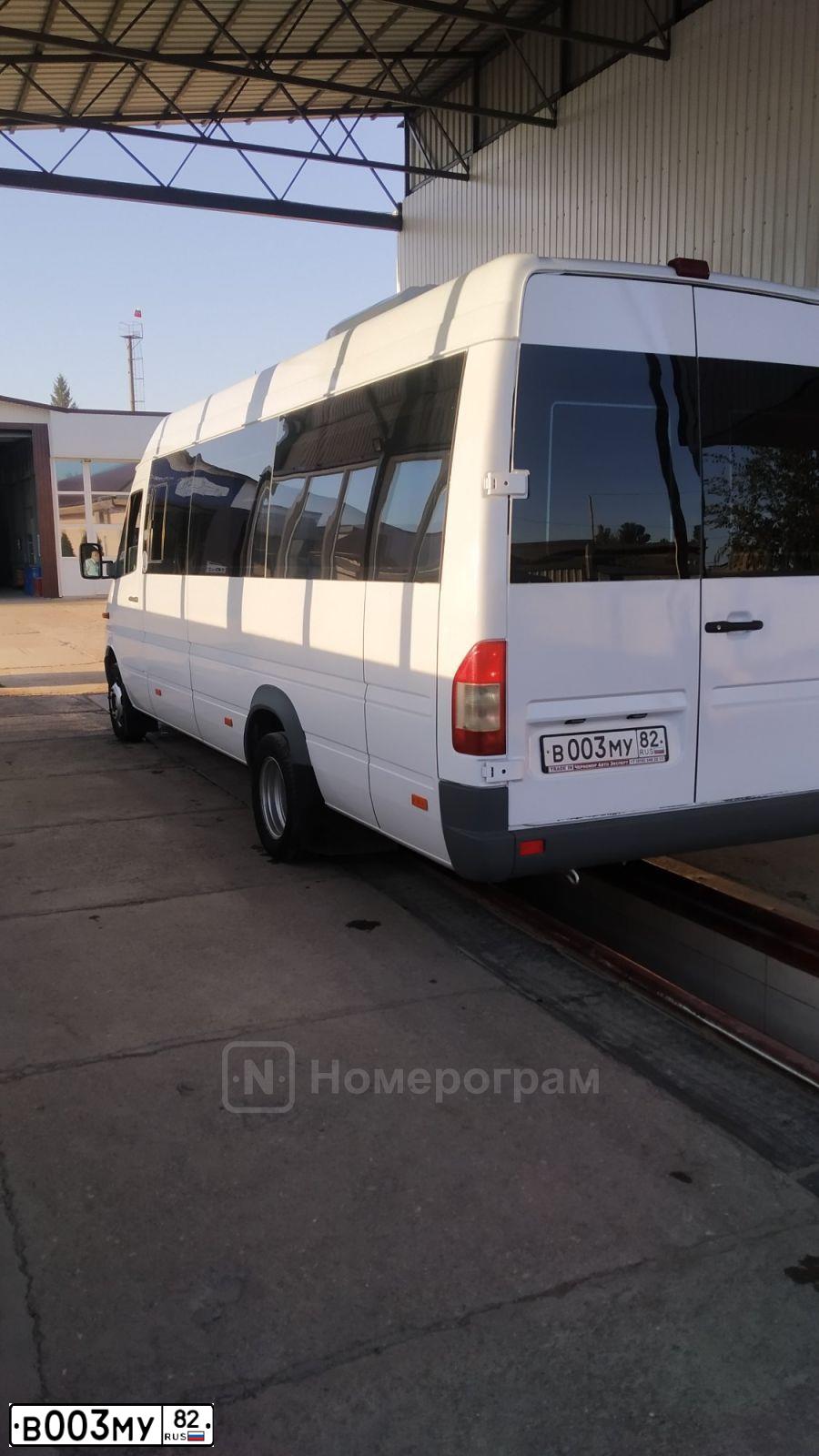 Фото автомобиля MERCEDES-BENZ SPRINTER, 2015 — госномер Р240АР82. Цвет: Белый