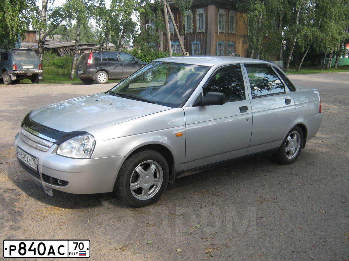 Фото автомобиля LADA 2170 PRIORA, 2008 — госномер Р840АС70. Цвет: СЕРЕБРИСТЫЙ