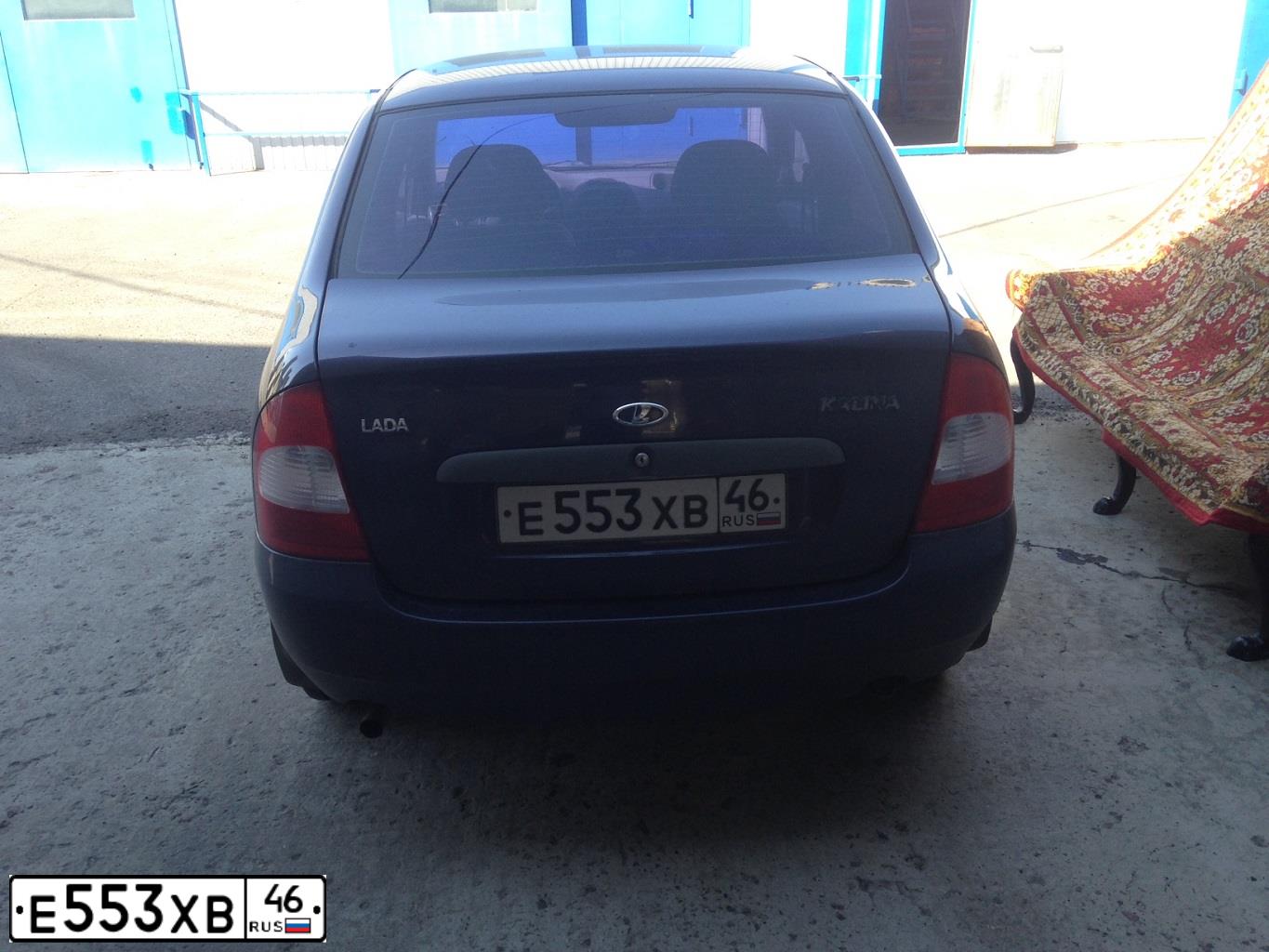 Фото автомобиля LADA 1118 KALINA, 2007 — госномер Е553ХВ46. Цвет: СИНЕ-ФИОЛЕТОВЫЙ