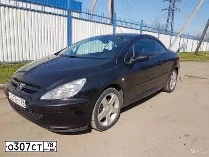 Фото автомобиля PEUGEOT 307 CC, 2004 — госномер А294ОЕ155. Цвет: ЧЕРНЫЙ