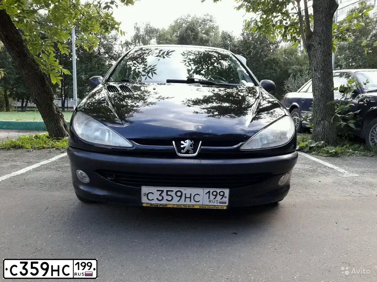 Фото автомобиля PEUGEOT 206, 2002 — госномер С359НС199. Цвет: ЧЕРНЫЙ