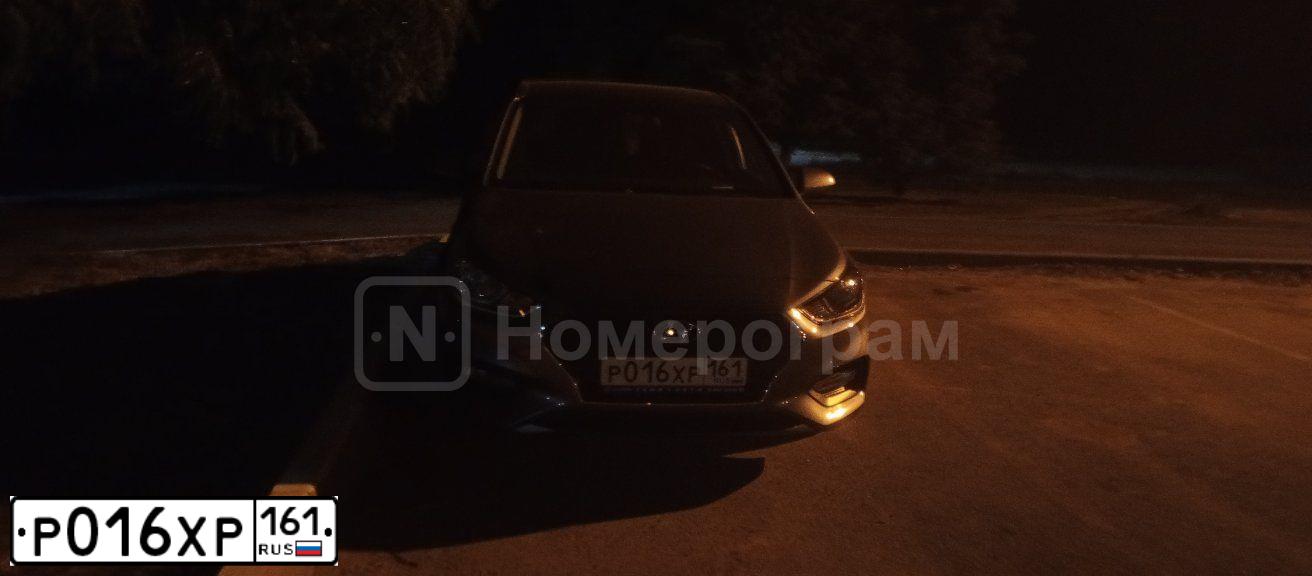 Фото автомобиля HYUNDAI SOLARIS, 2018 — госномер Р016ХР161. Цвет: СЕРЫЙ