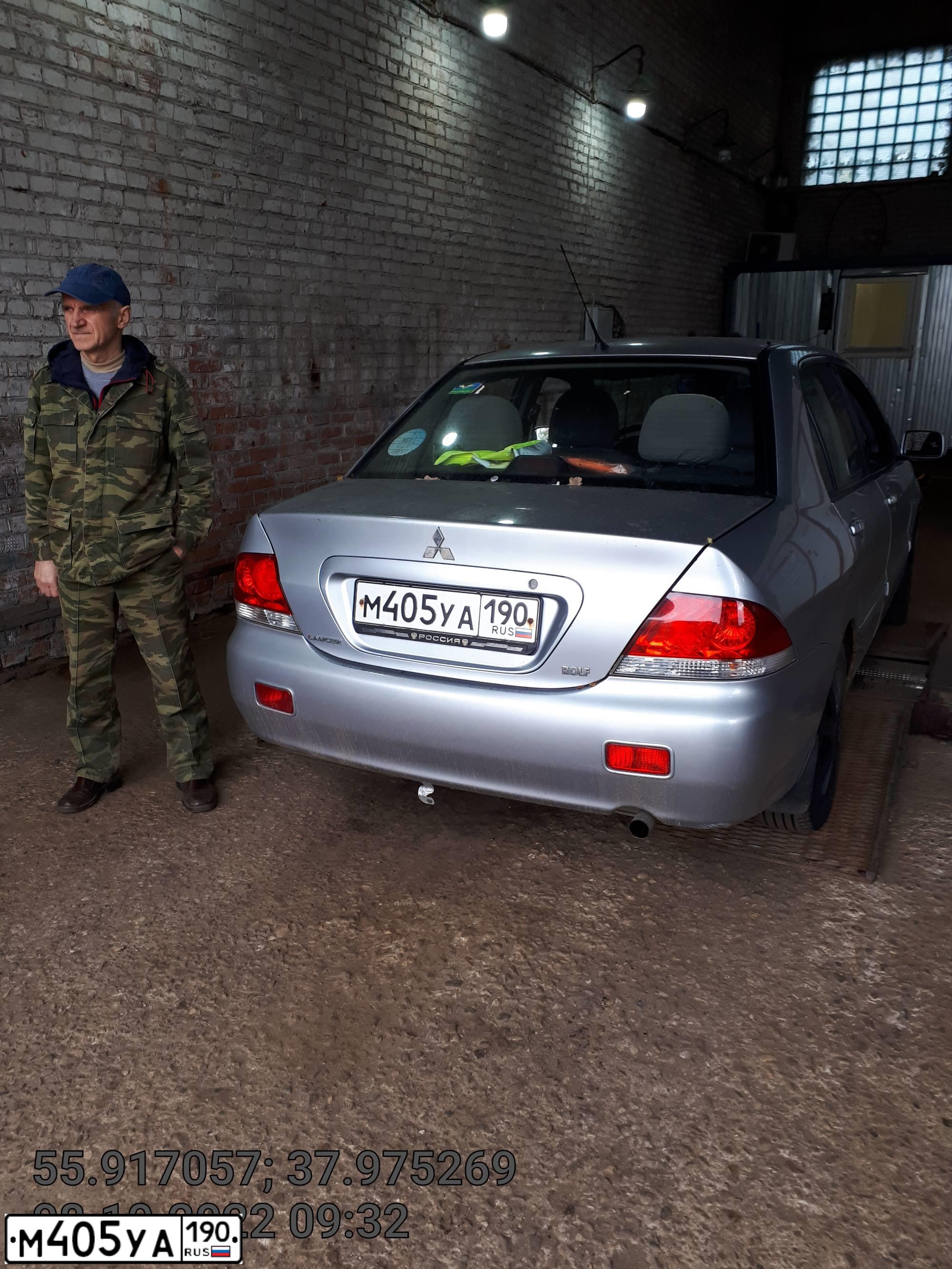 Фото автомобиля МИЦУБИСИ LANCER 1.6, 2006 — госномер О040ВН550. Цвет: Серебристый