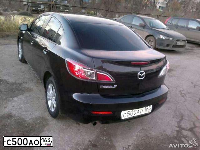 Фото автомобиля MAZDA 3, 2012 — госномер А080ОО763. Цвет: ЧЕРНЫЙ