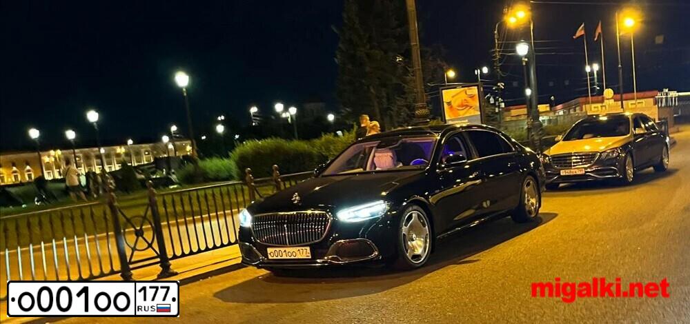 Фото автомобиля MAYBACH MERCEDES-BENZ S 680, 2022 — госномер О001ОО177. Цвет: ЧЕРНЫЙ