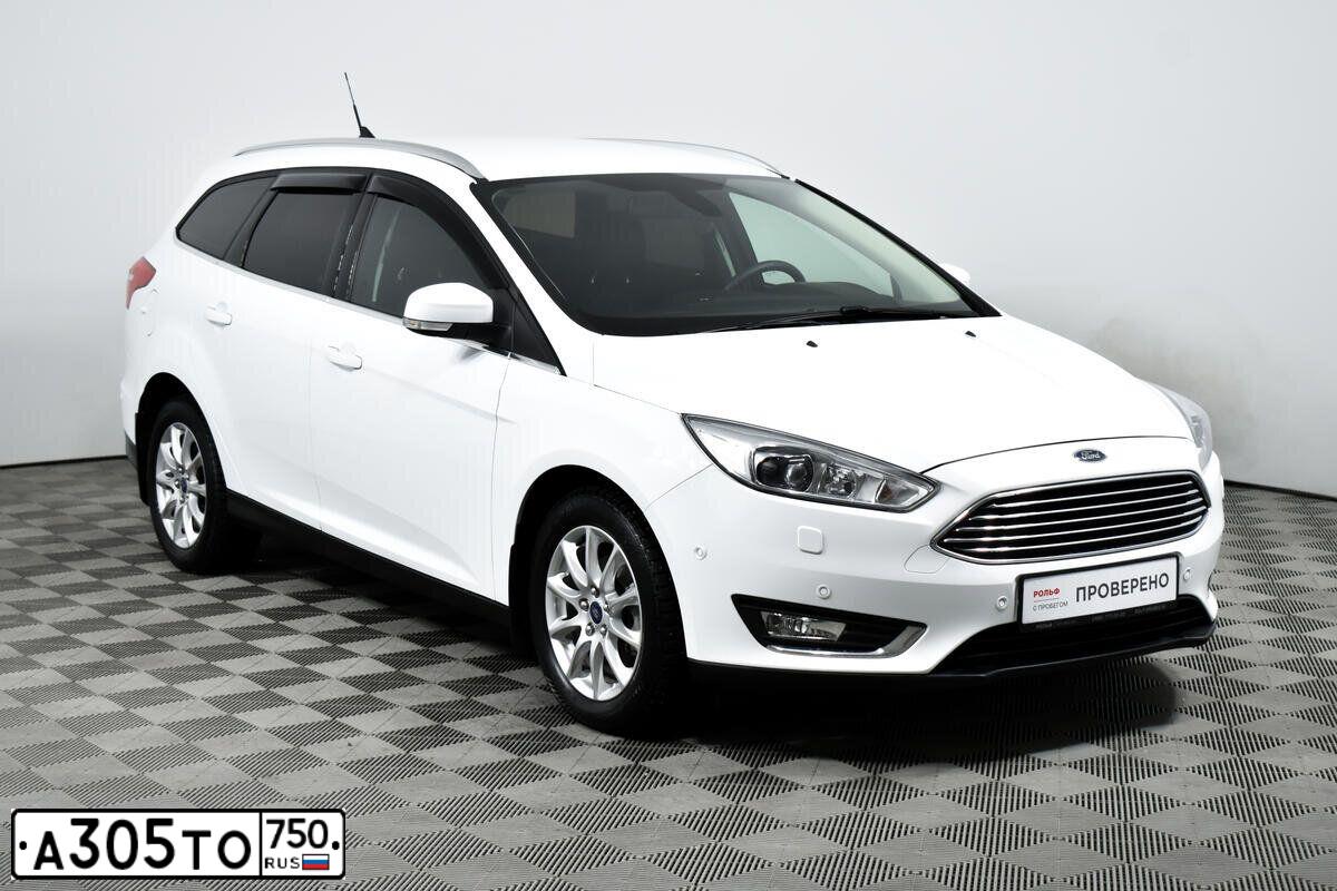 Фото автомобиля FORD FOCUS, 2019 — госномер А305ТО750. Цвет: Белый