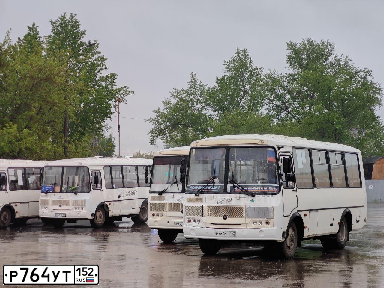 Фото автомобиля PAZ Z 3205, 2019 — госномер Р764УТ152. Цвет: Белый