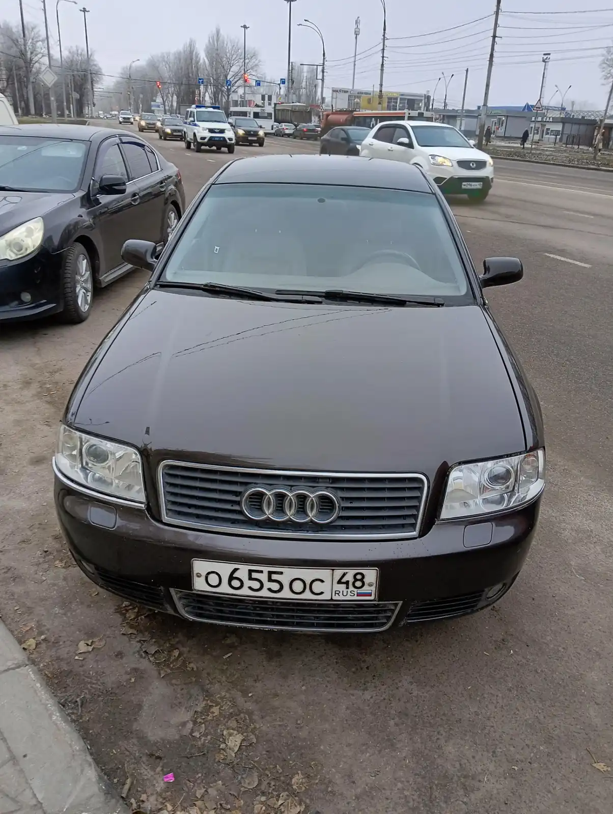 Фото автомобиля AUDI A6, 2001 — госномер Х834СС71. Цвет: ТЕМНО-КОРИЧНЕВЫЙ