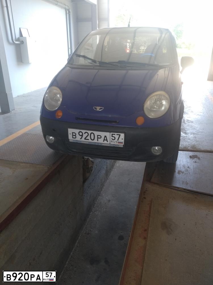 Фото автомобиля DAEWOO MATIZ, 2007 — госномер В920РА57. Цвет: синий