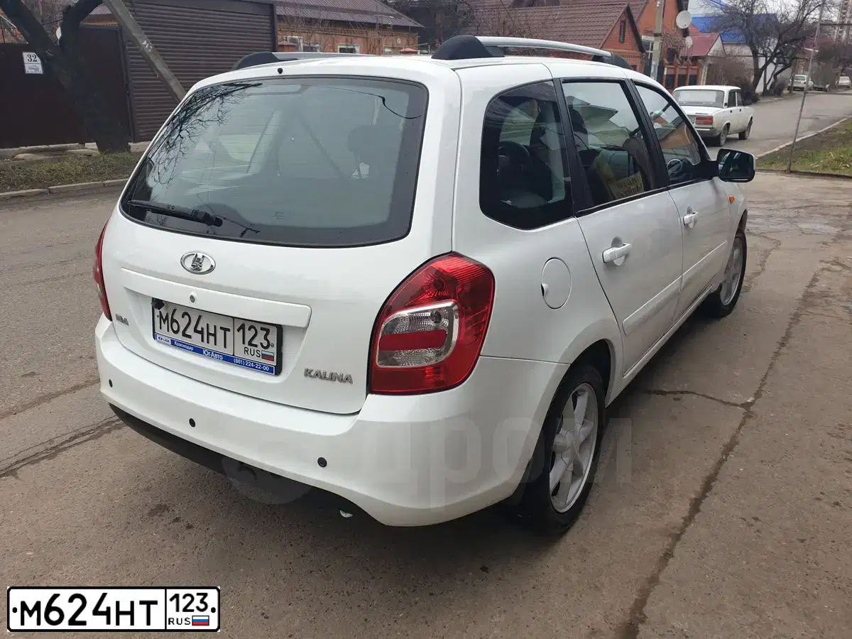 Фото автомобиля LADA 2194 KALINA, 2014 — госномер М624НТ123. Цвет: Белый