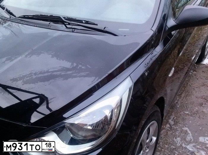 Фото автомобиля HYUNDAI SOLARIS, 2012 — госномер М931ТО18. Цвет: ЧЕРНЫЙ