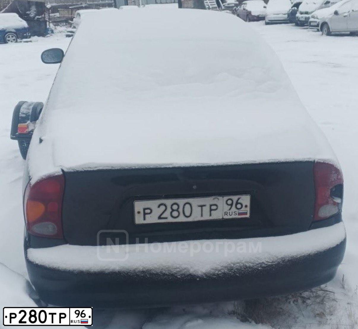 Фото автомобиля ZAZ CHANCE, 2010 — госномер Р280ТР96. Цвет: ЧЕРНЫЙ