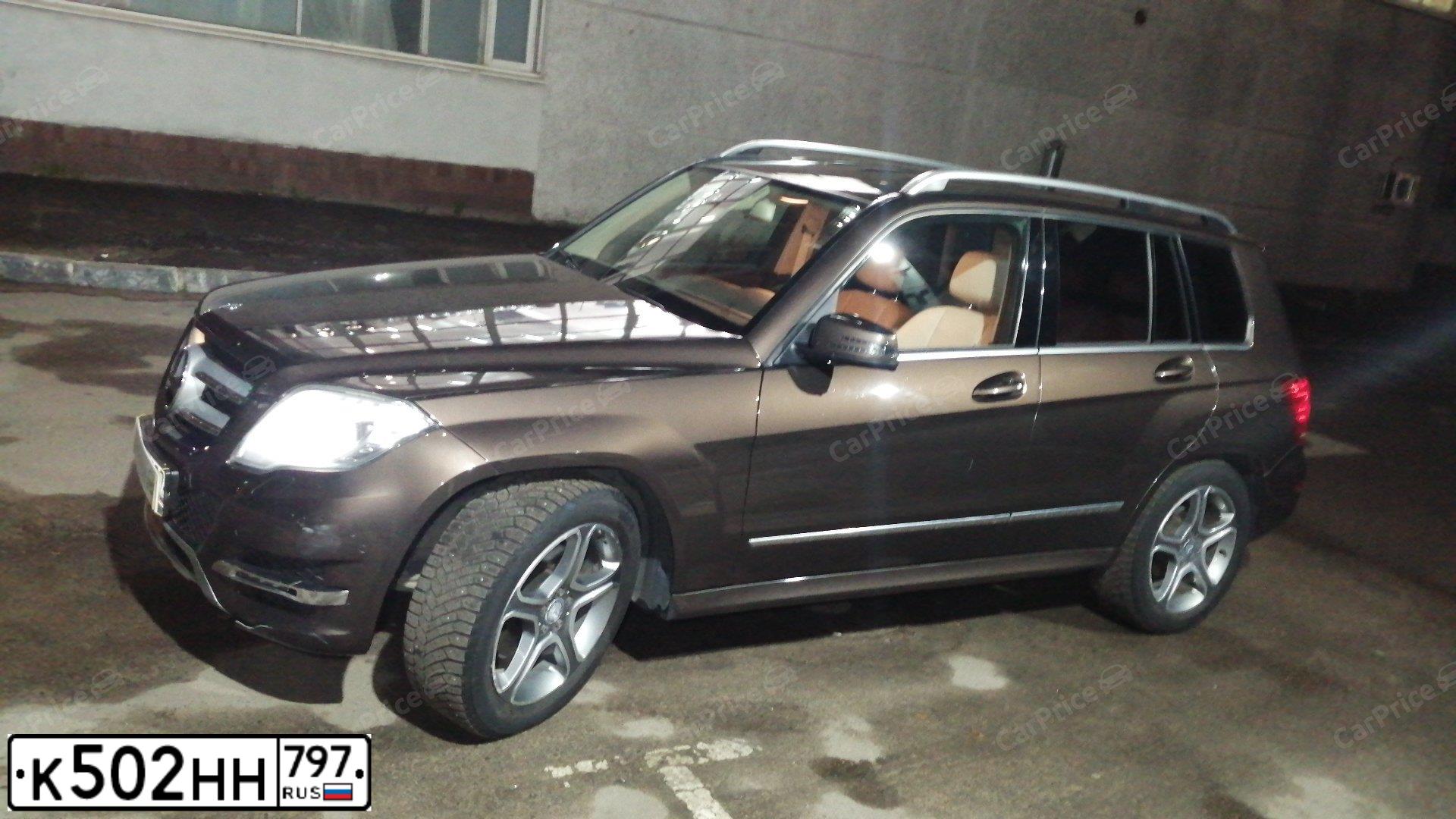Фото автомобиля MERCEDES GLK-KLASSE, 2014 — госномер К502НН797. Цвет: Коричневый