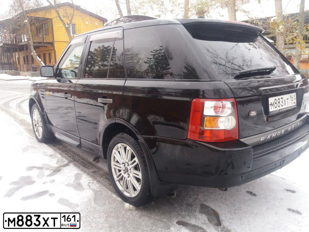 Фото автомобиля LANDROVER RANGE ROVER SPORT, 2007 — госномер Р021УС123. Цвет: ЧЕРНЫЙ