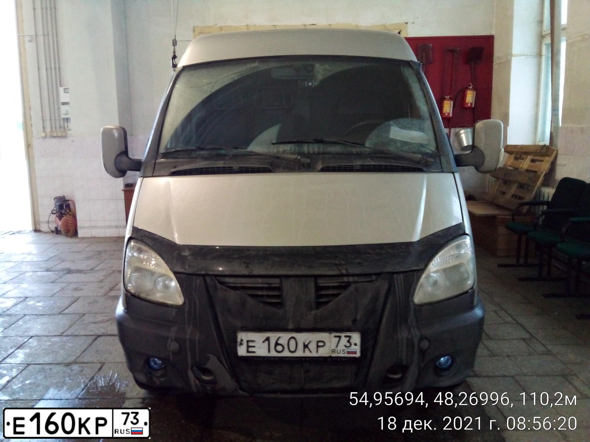 Фото автомобиля GAZ 3221 EL, 2007 — госномер Е160КР73. Цвет: СЕРЫЙ