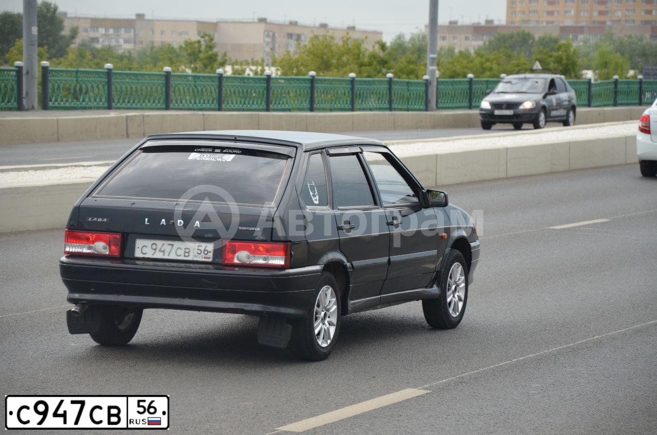 Фото автомобиля LADA 2114 SAMARA, 2011 — госномер С947СВ56. Цвет: Сине-Черный