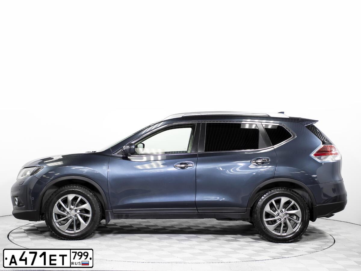 Фото автомобиля NISSAN X-TRAIL, 2018 — госномер О145КМ977. Цвет: Темно-синий