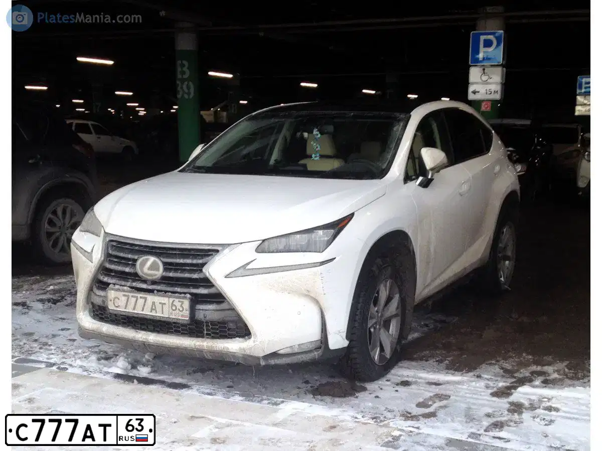Фото автомобиля LEXUS NX, 2015 — госномер К105АТ154. Цвет: Белый