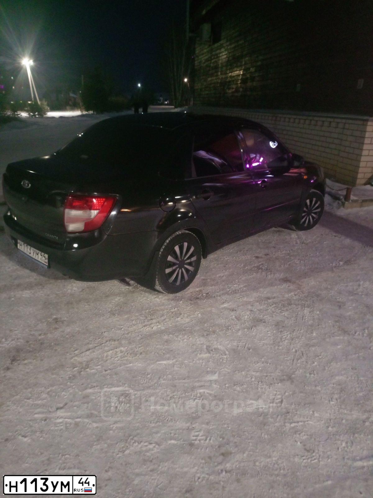 Фото автомобиля LADA 2190 GRANTA, 2012 — госномер Н113УМ44. Цвет: СЕРЕБРИСТО-КОРИЧНЕВЫЙ