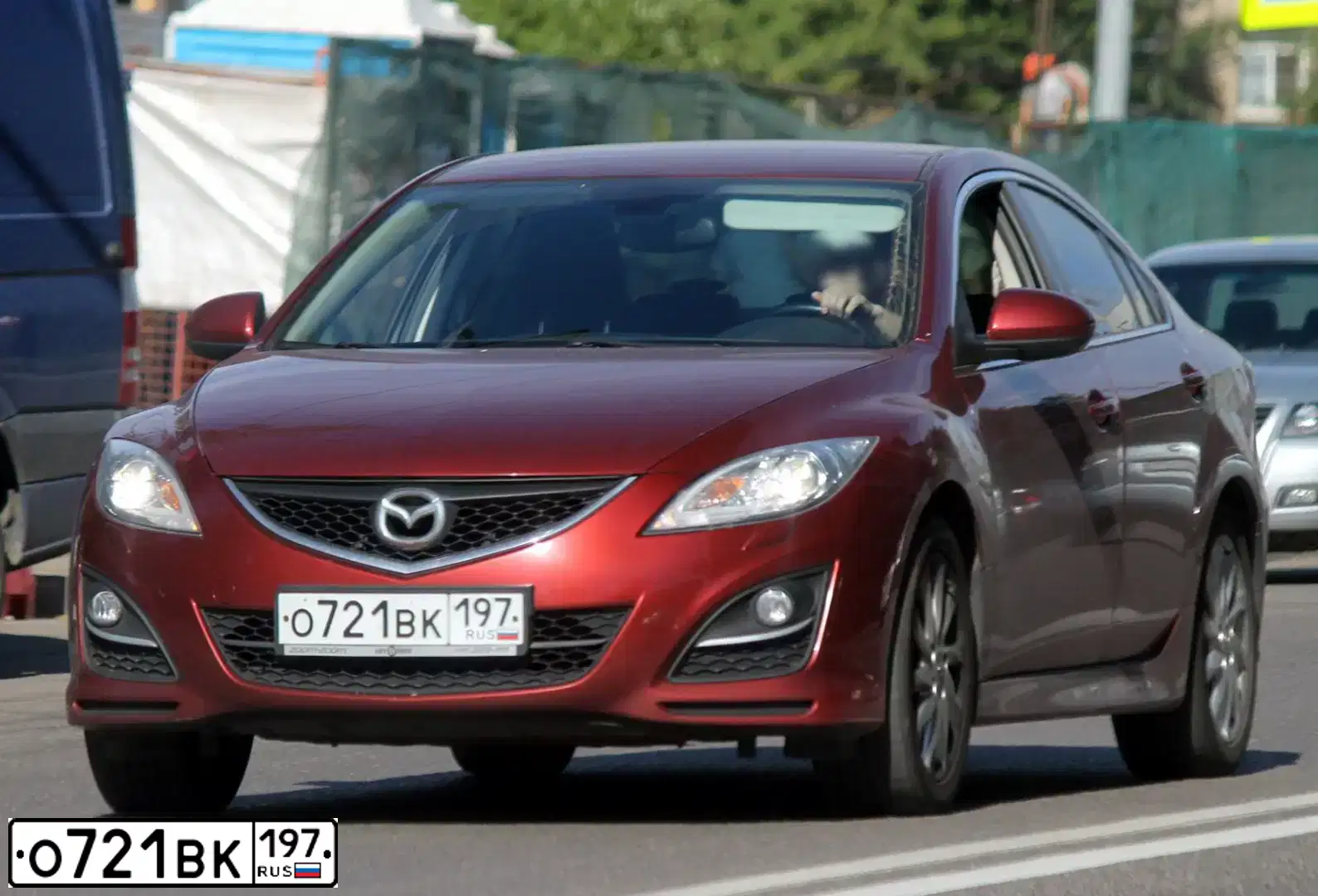 Фото автомобиля MAZDA 6, 2010 — госномер О721ВК197. Цвет: Красный