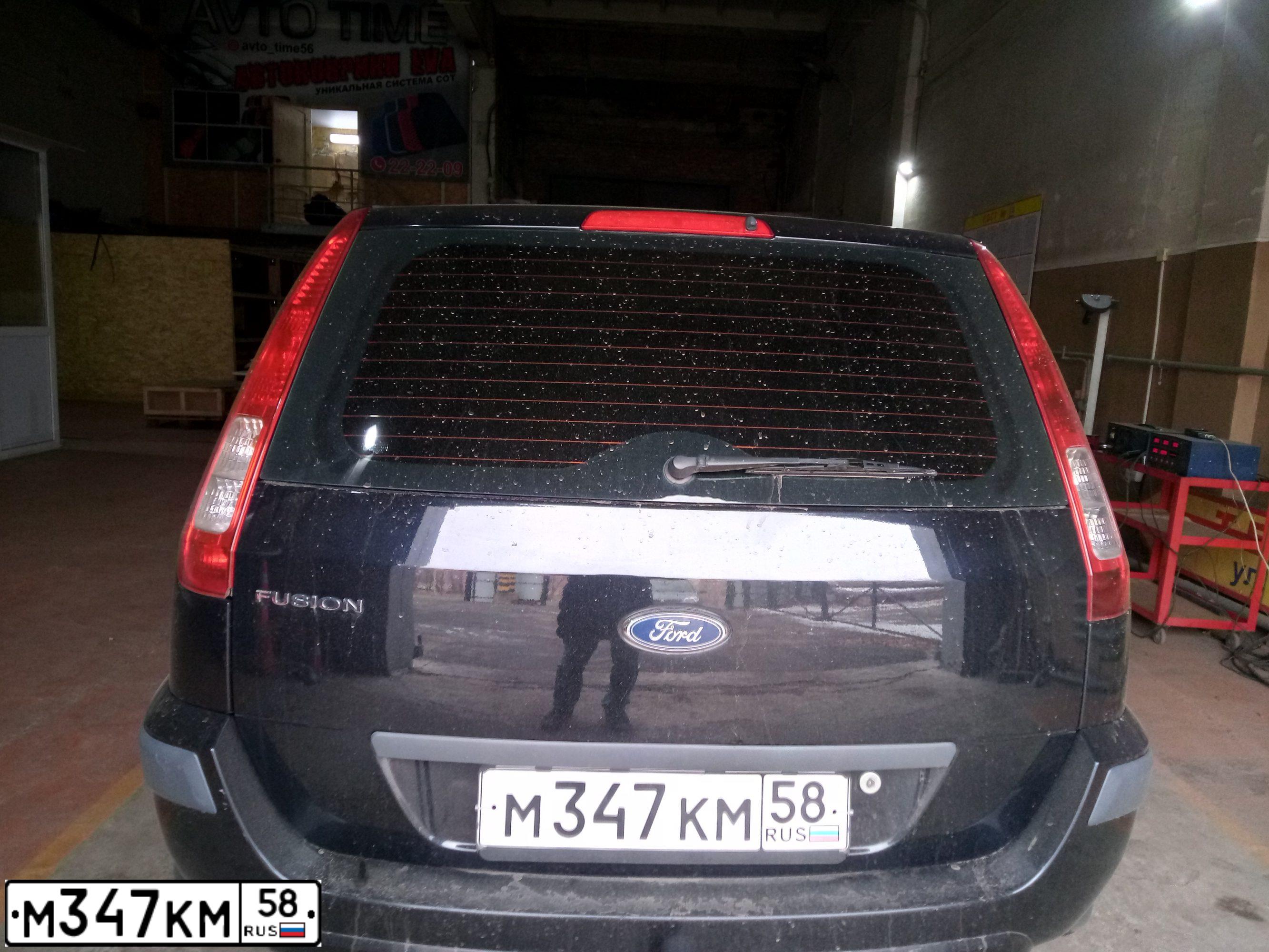Фото автомобиля FORD FUSION, 2008 — госномер М347КМ58. Цвет: ЧЕРНЫЙ