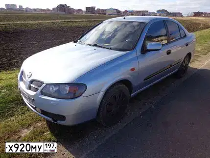Фото автомобиля NISSAN ALMERA, 2004 — госномер К320ОО123. Цвет: ГОЛУБОЙ