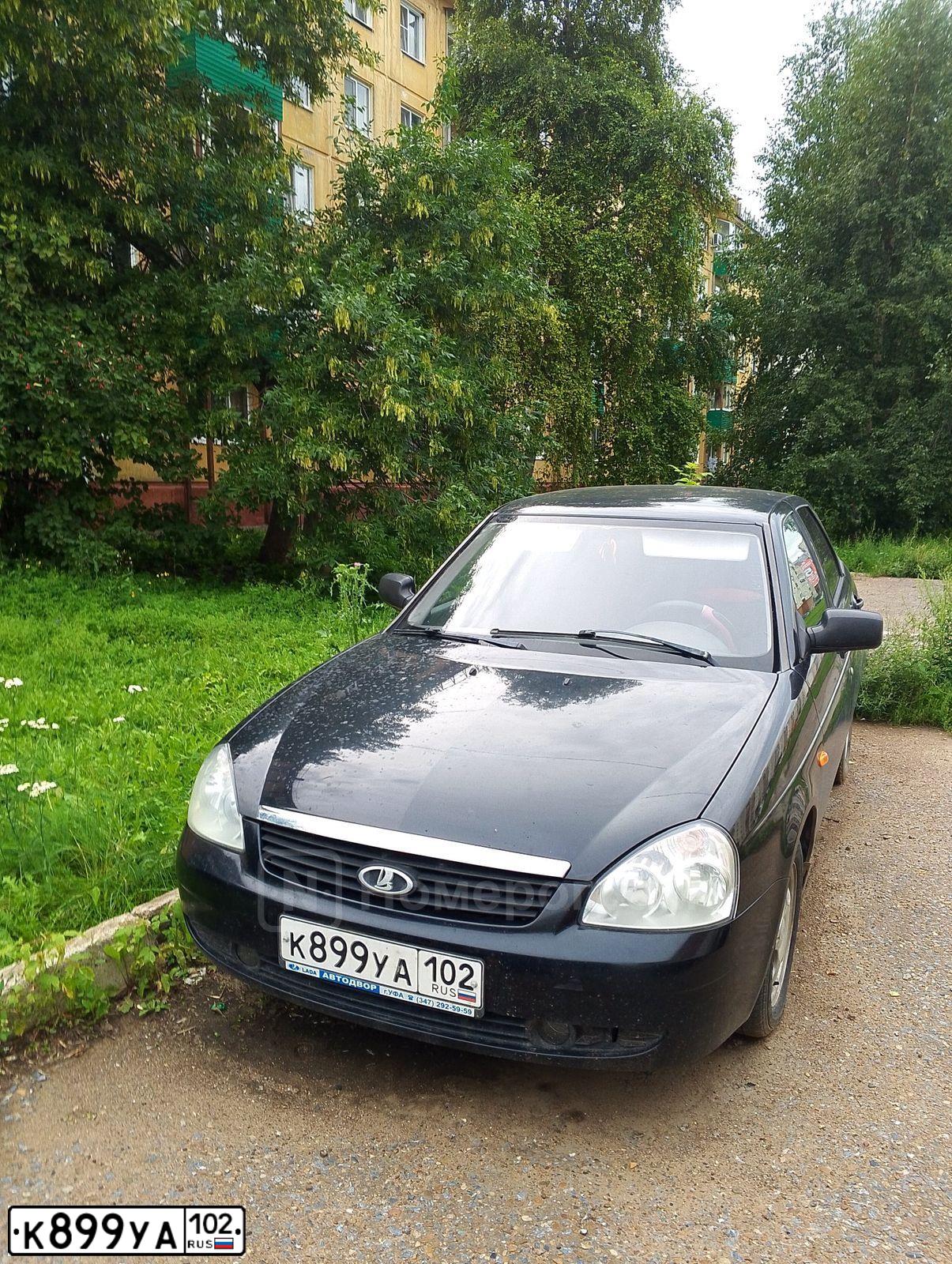 Фото автомобиля LADA 2172 PRIORA, 2009 — госномер К899УА102. Цвет: СИНЕ-ЧЕРНЫЙ