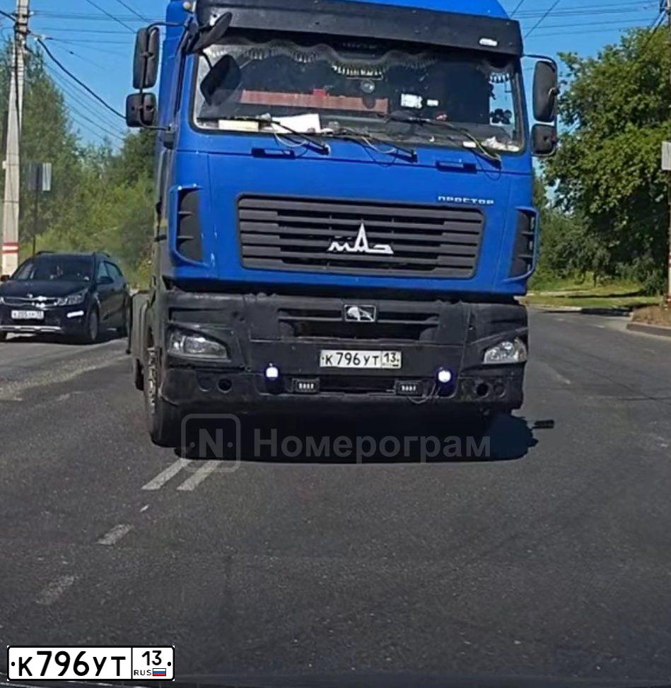 Фото автомобиля MAZ 5440 /4X2/, 2012 — госномер К796УТ13. Цвет: ЗЕЛЕНЫЙ