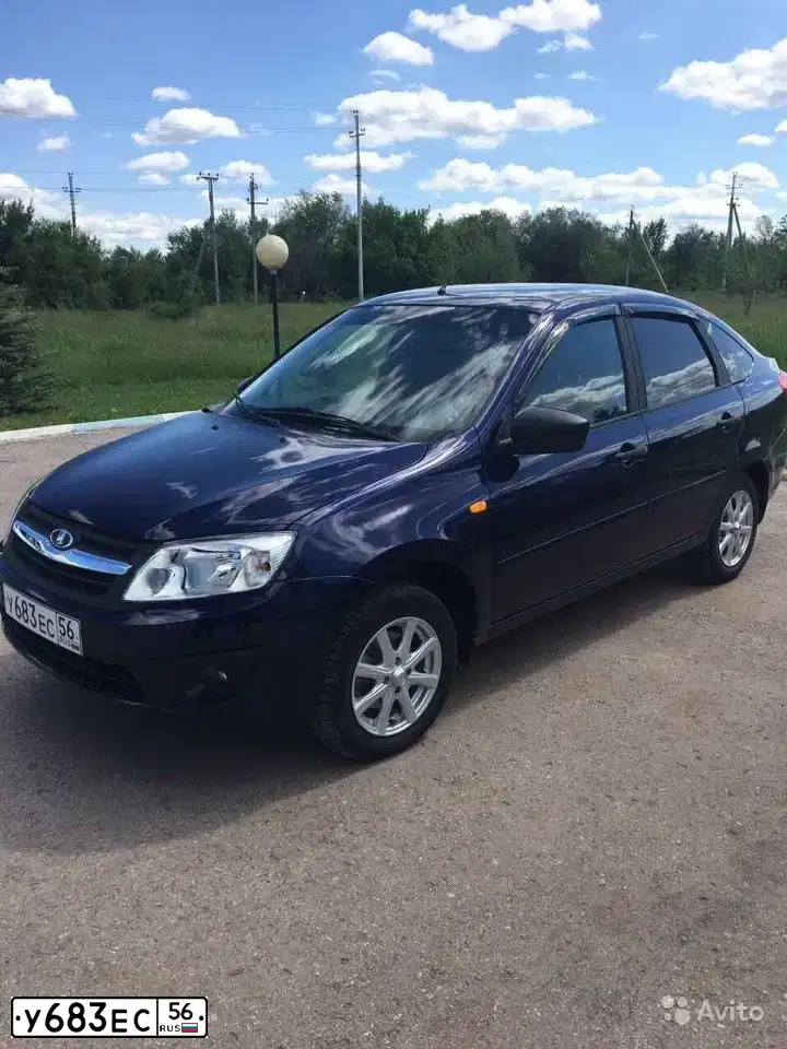Фото автомобиля LADA GRANTA, 2015 — госномер К278УН702. Цвет: синий
