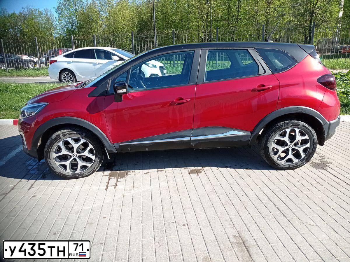 Фото автомобиля RENAULT KAPTUR, 2020 — госномер У916ТО71. Цвет: КРАСНЫЙ ЧЕРНЫЙ
