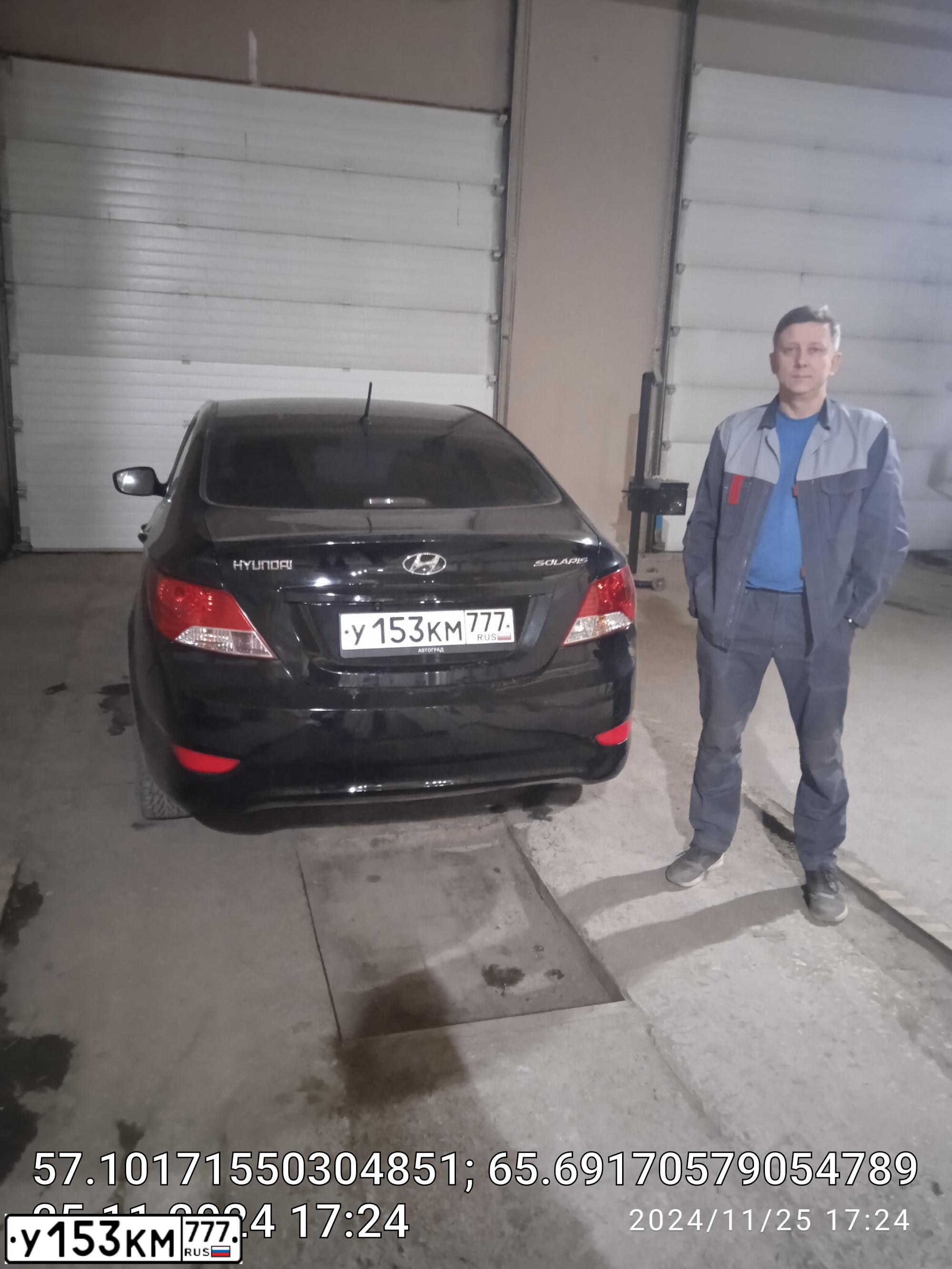 Фото автомобиля HYUNDAI SOLARIS, 2014 — госномер А849СК172. Цвет: ЧЕРНЫЙ