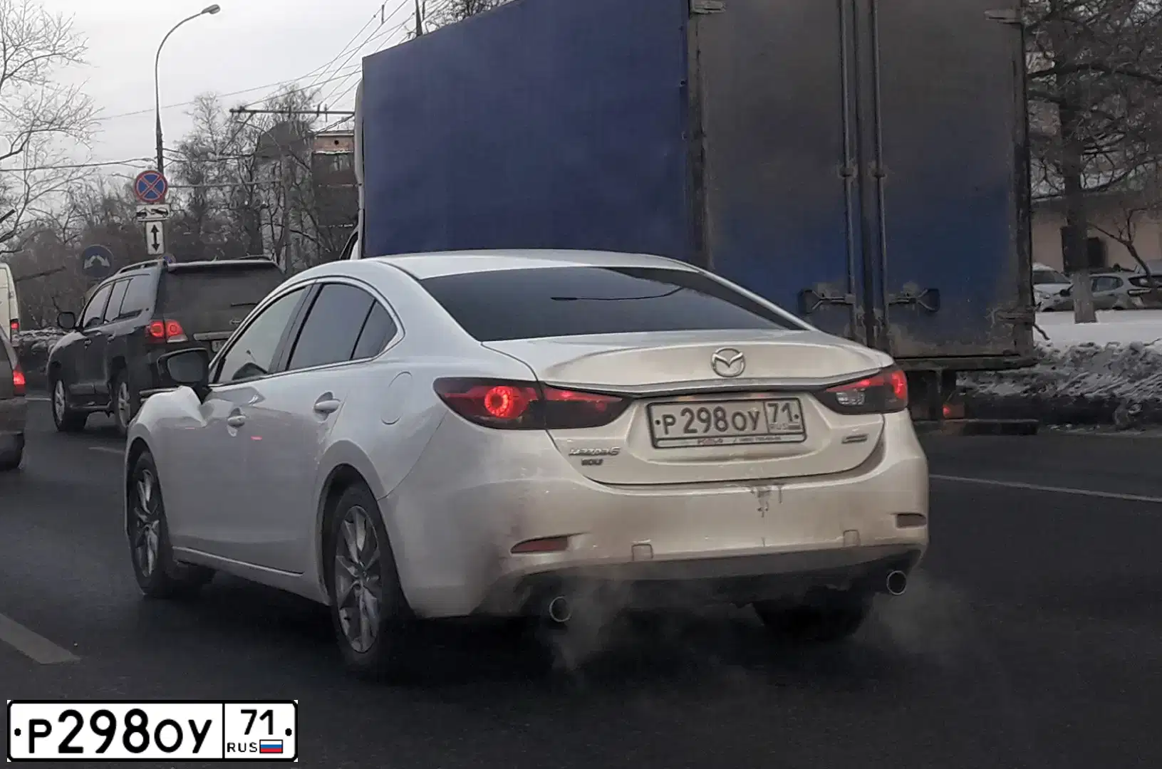 Фото автомобиля MAZDA 6, 2014 — госномер Р298ОУ71. Цвет: БЕЛЫЙ
