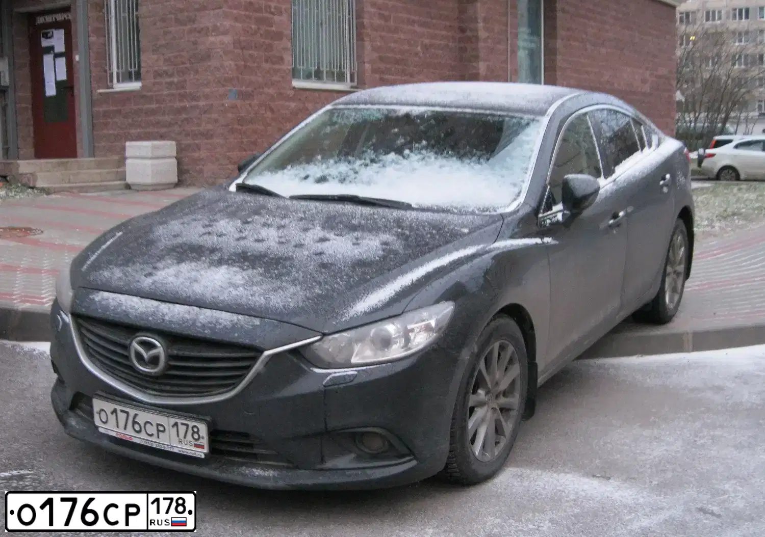 Фото автомобиля MAZDA 6, 2013 — госномер Н845АТ10. Цвет: ЧЕРНЫЙ