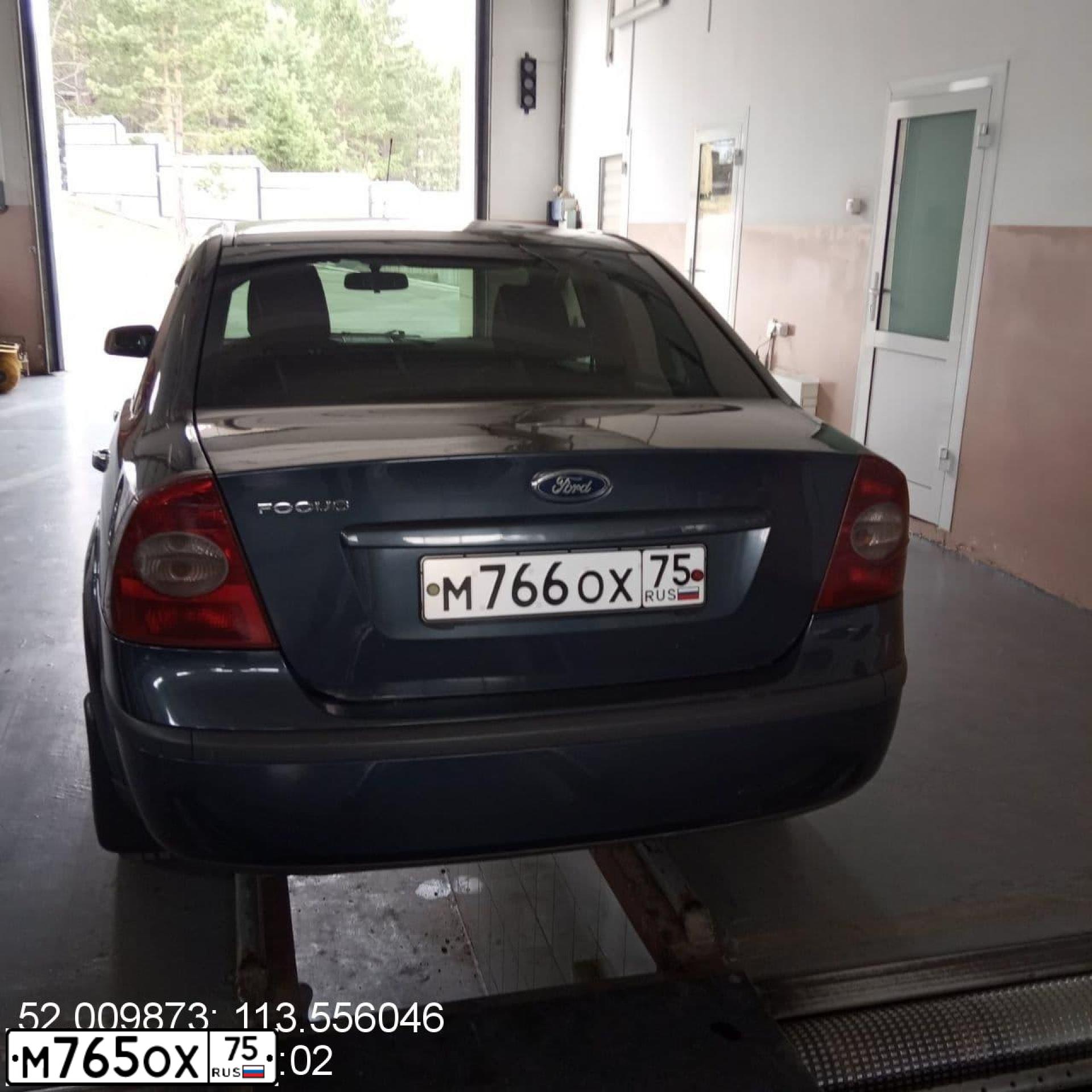 Фото автомобиля FORD FOCUS, 2006 — госномер М766ОХ75. Цвет: ТЕМНО-СЕРЫЙ
