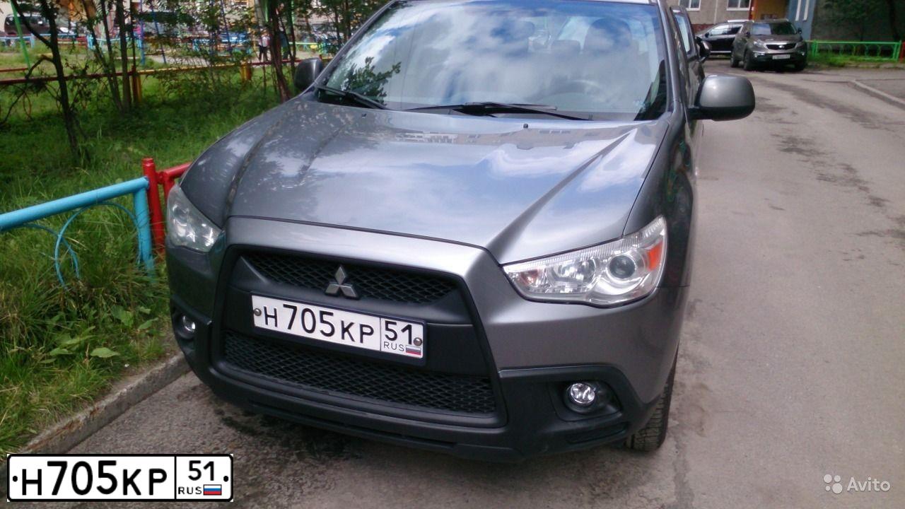 Фото автомобиля MITSUBISHI ASX, 2010 — госномер Н705КР51. Цвет: Серый