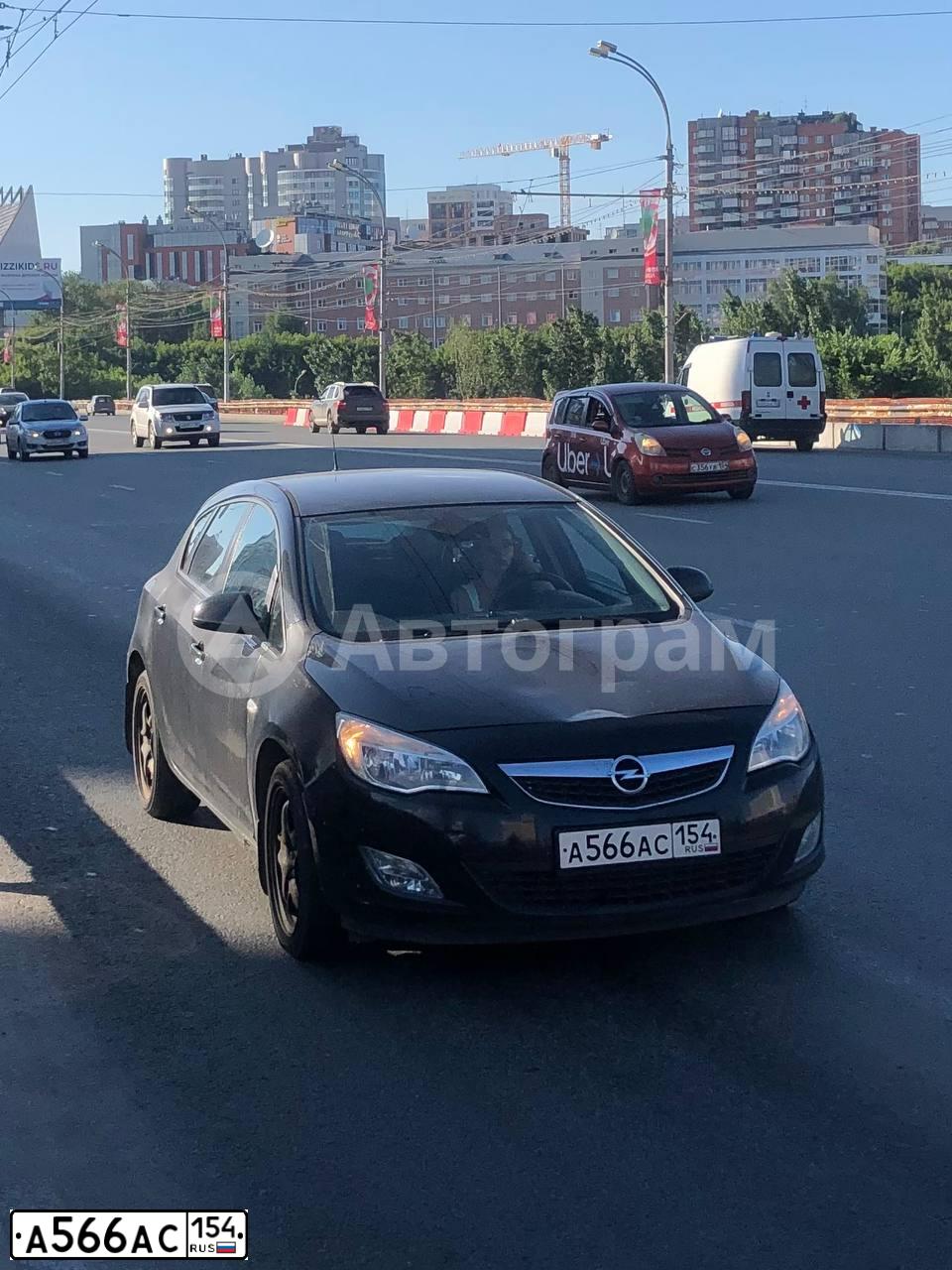 Фото автомобиля OPEL ASTRA, 2010 — госномер А566АС154. Цвет: ЧЕРНЫЙ